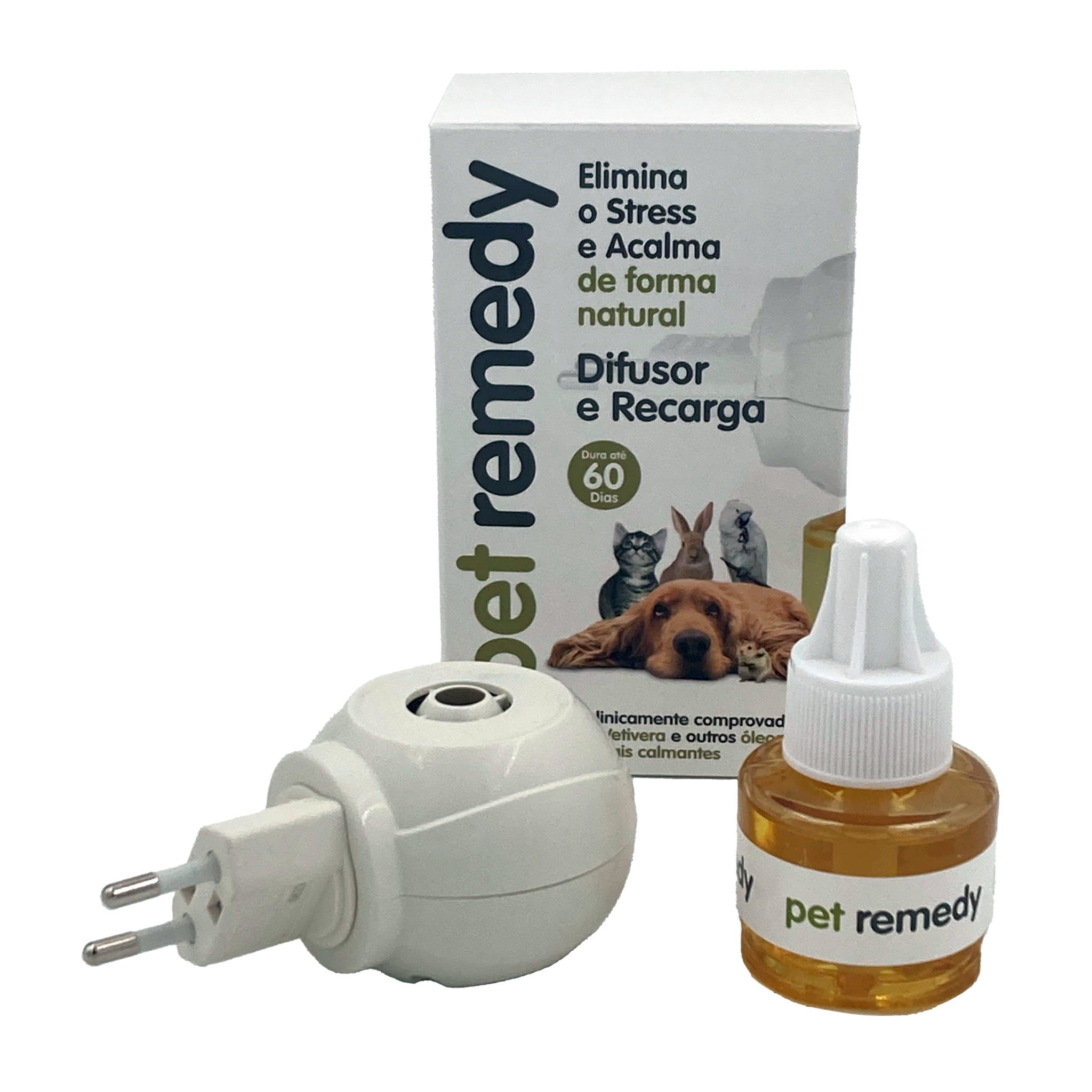 Pet Remedy set difusor elétrico e recarga 40ml calmante natural para cães e gatos